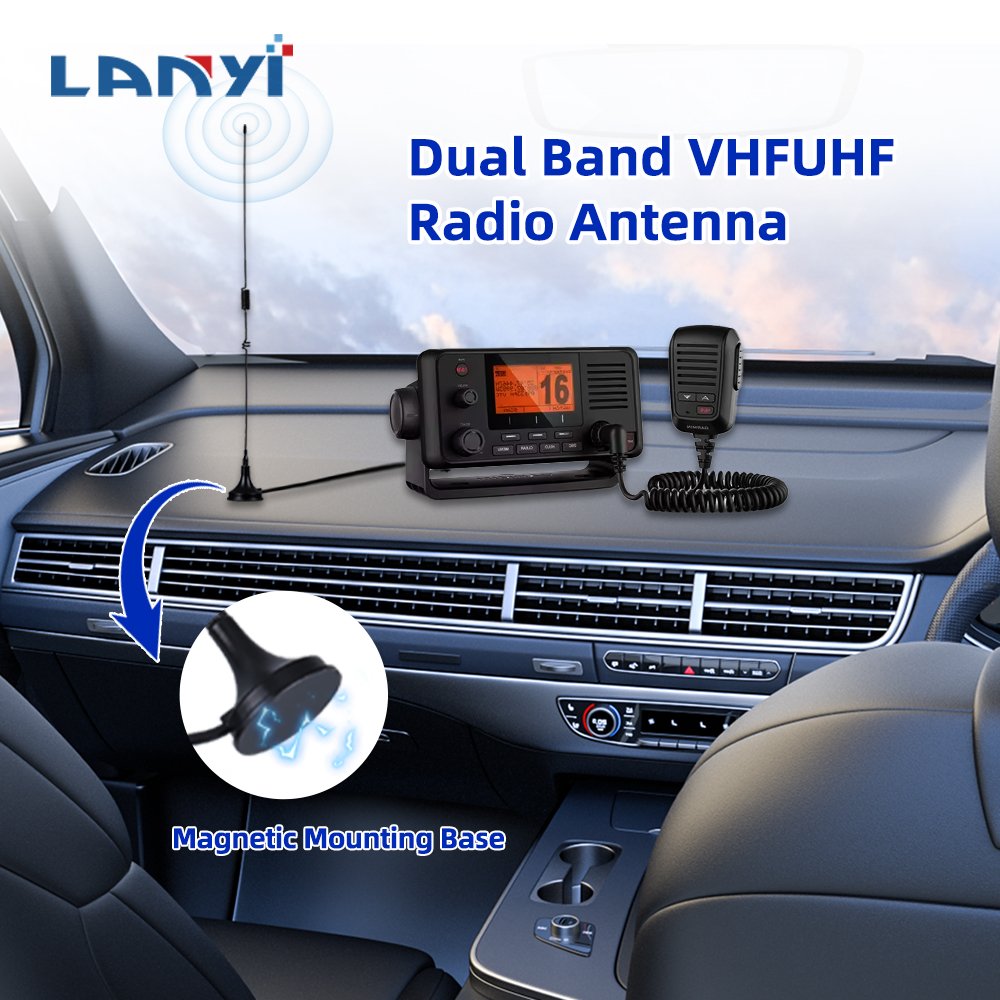UT-106UV Radio Handstand Antenna VHF 136-174MHz UHF 400-470 Two Way Ham FM Vehicle-mounted Suction Cup With BNC Male