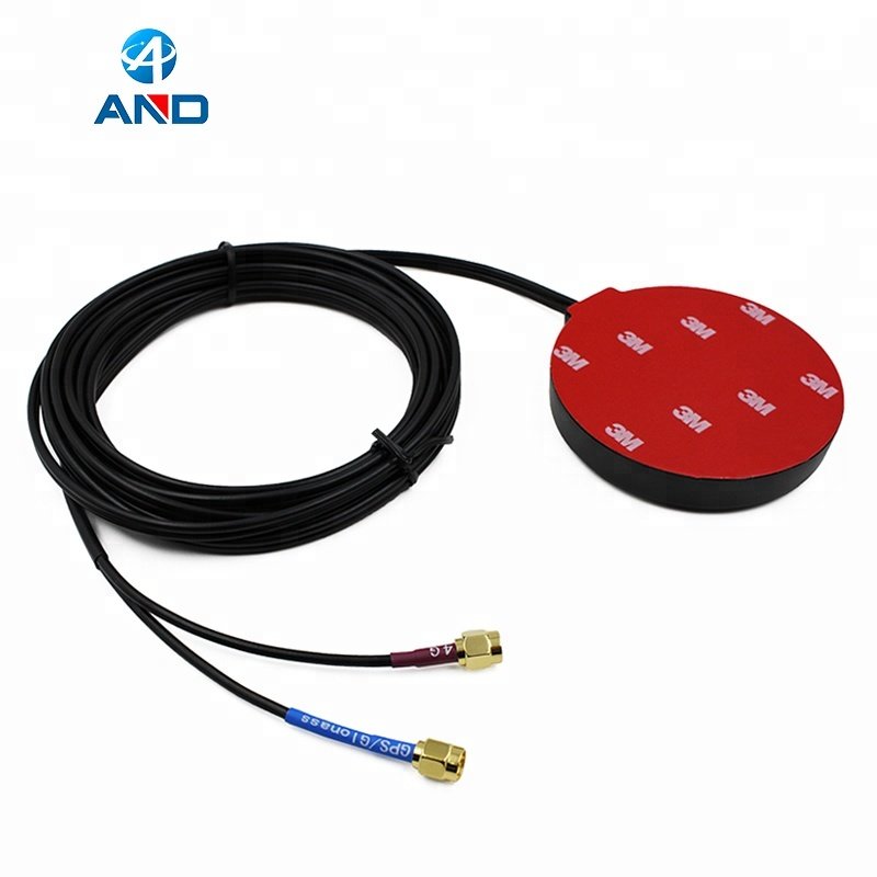 High Gain custom external GNSS 2G 3G 4G mbedded,3m 118inch with magnet and patch glue base