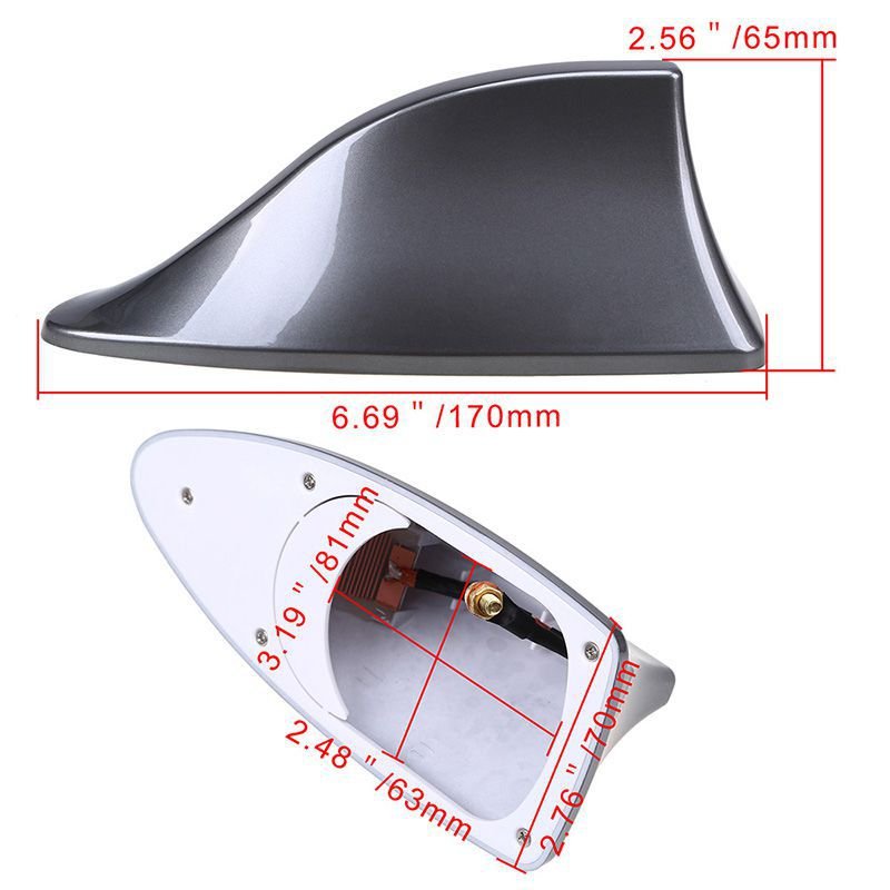 Shark Fin Antenna with signal Car Decoration Roof Tail Antenna Refit Without Punching Holes
