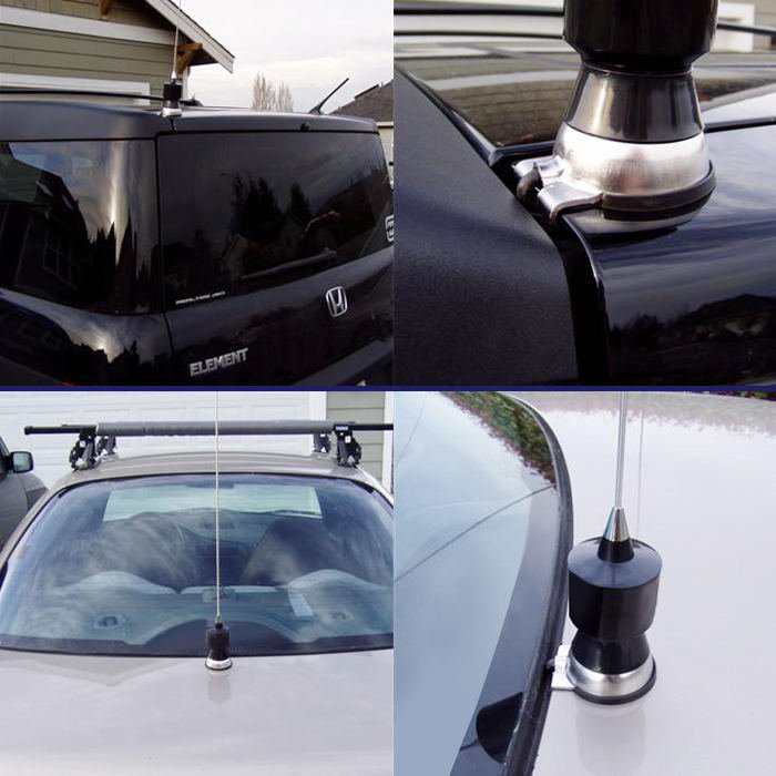 Custom Trunk Lip Mount CB Antenna Kit Stainless Steel Whip 27MHz Mobile Trucker Car Radio Antenna