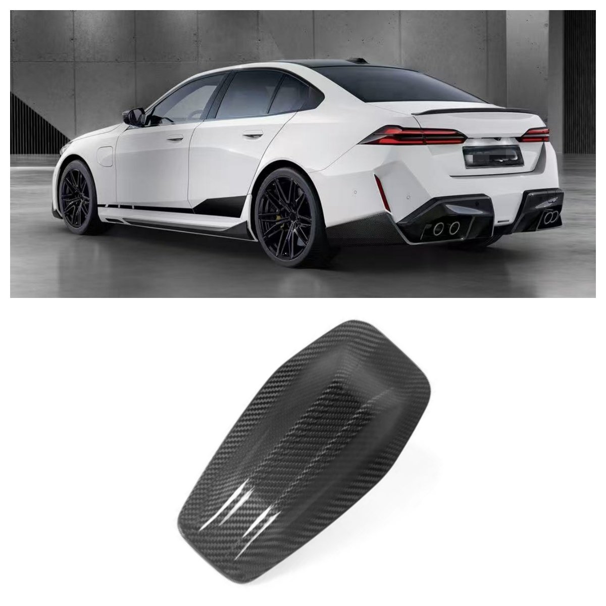 High quality automotive parts shark fins suitable for BMW 5 Series G90 dry carbon fiber shark fins