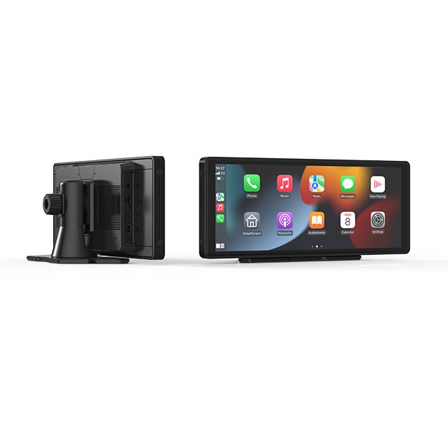 10.26 Inch 2.5D Wireless Portable Carplay Car Stereo Wireless Android Auto Screen - with AUX/FM, Mirror Link, for All Vehicles