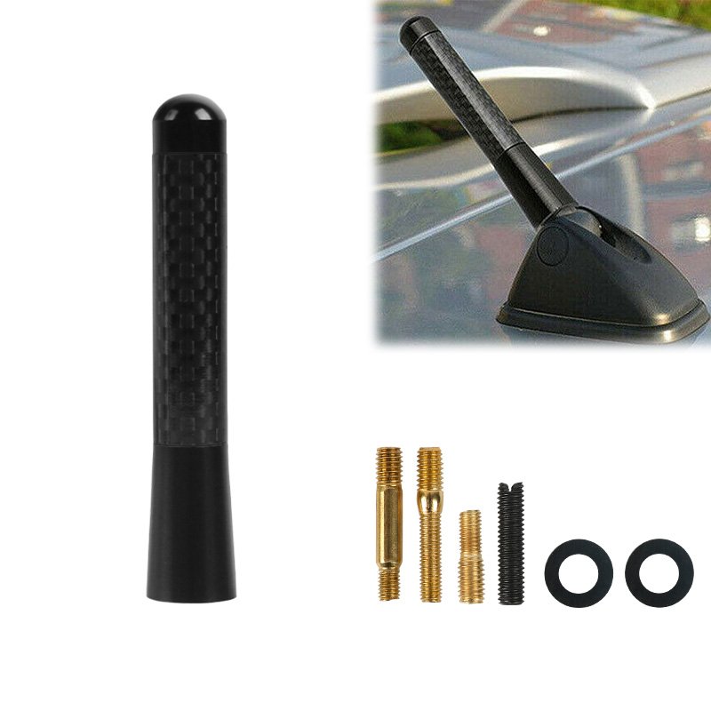 Car Accessories 8CM Car Styling Universal Auto Antenna Carbon Fiber Roof Modified Decoration Antenna Replacement for Car Antenna