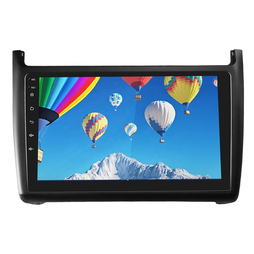 Podofo 9'' Dedicated Car Radio Frame ABS Plastic Bracket Panel Cover Trim Car Accessories for VW POLO 2011-2016