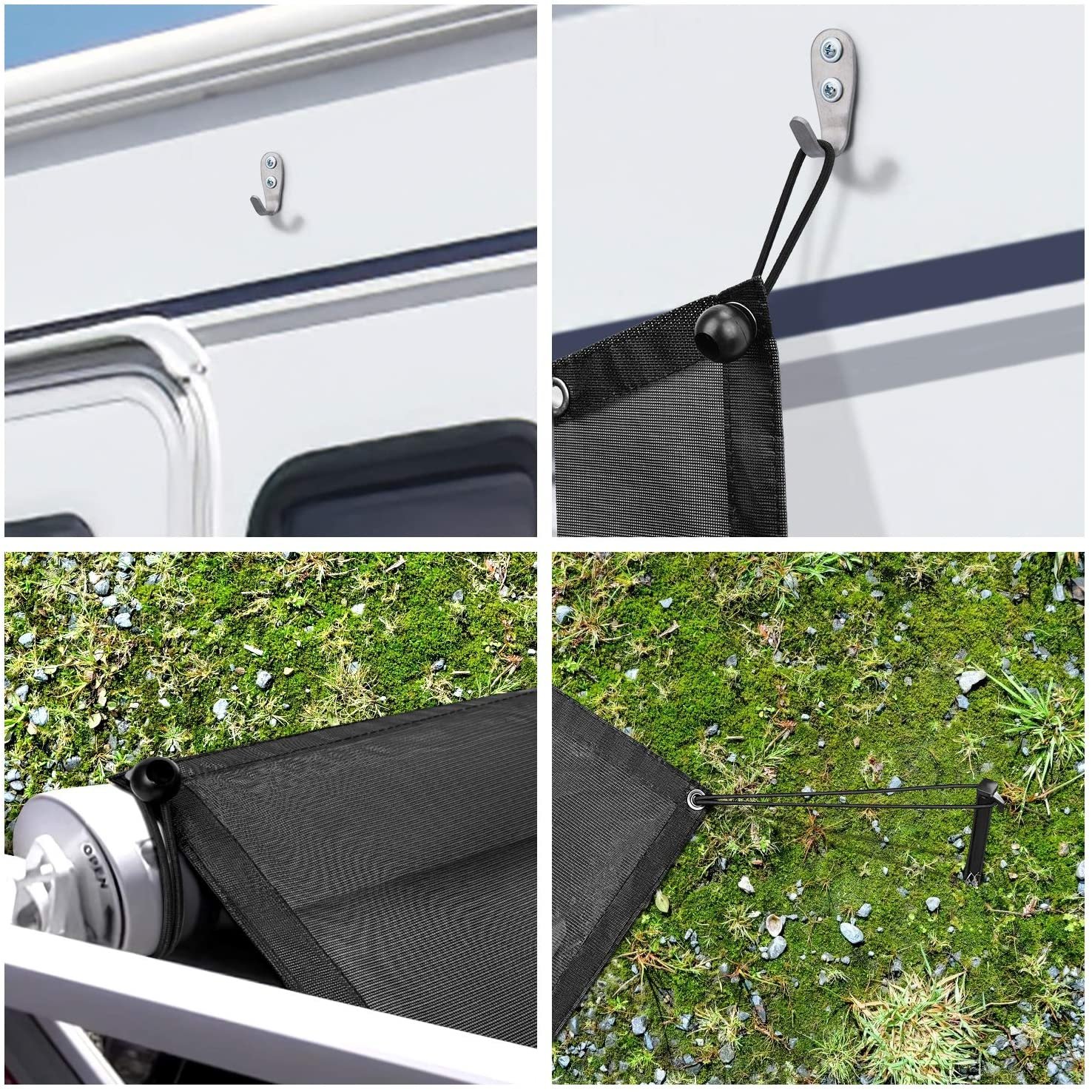 Tiroflx Hot Sale in European RV Caravan Awning Privacy Sun Shade End Wall Screen for Customization