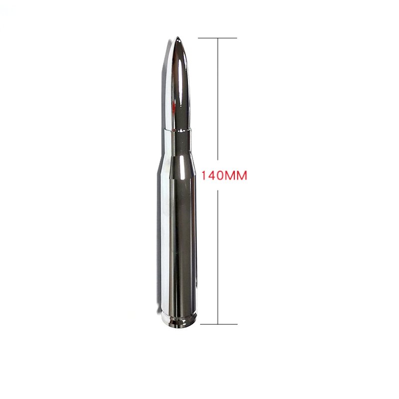 High Aluminum Billet Mirror Polishing Bullet Antenna Car/SUV/Truck Signal Antenna Durable Vehicle Antennas Universal