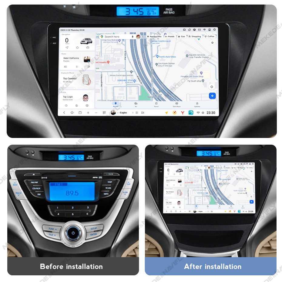 MEKEDE DUDU7 Android Newest Model Car Radio 12+512GB Car-play Auto PIP Function GPS Navigation for Hyundai Elantra 2011-2016