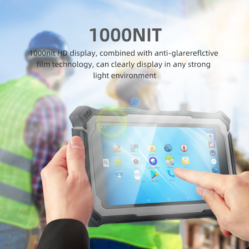 HUGEROCK R71 NFC 7 Inch Android Tablet PC 1000nit Sunlight Readable Touch Screen 1000mAh Industrial Controller Barcode Scanner