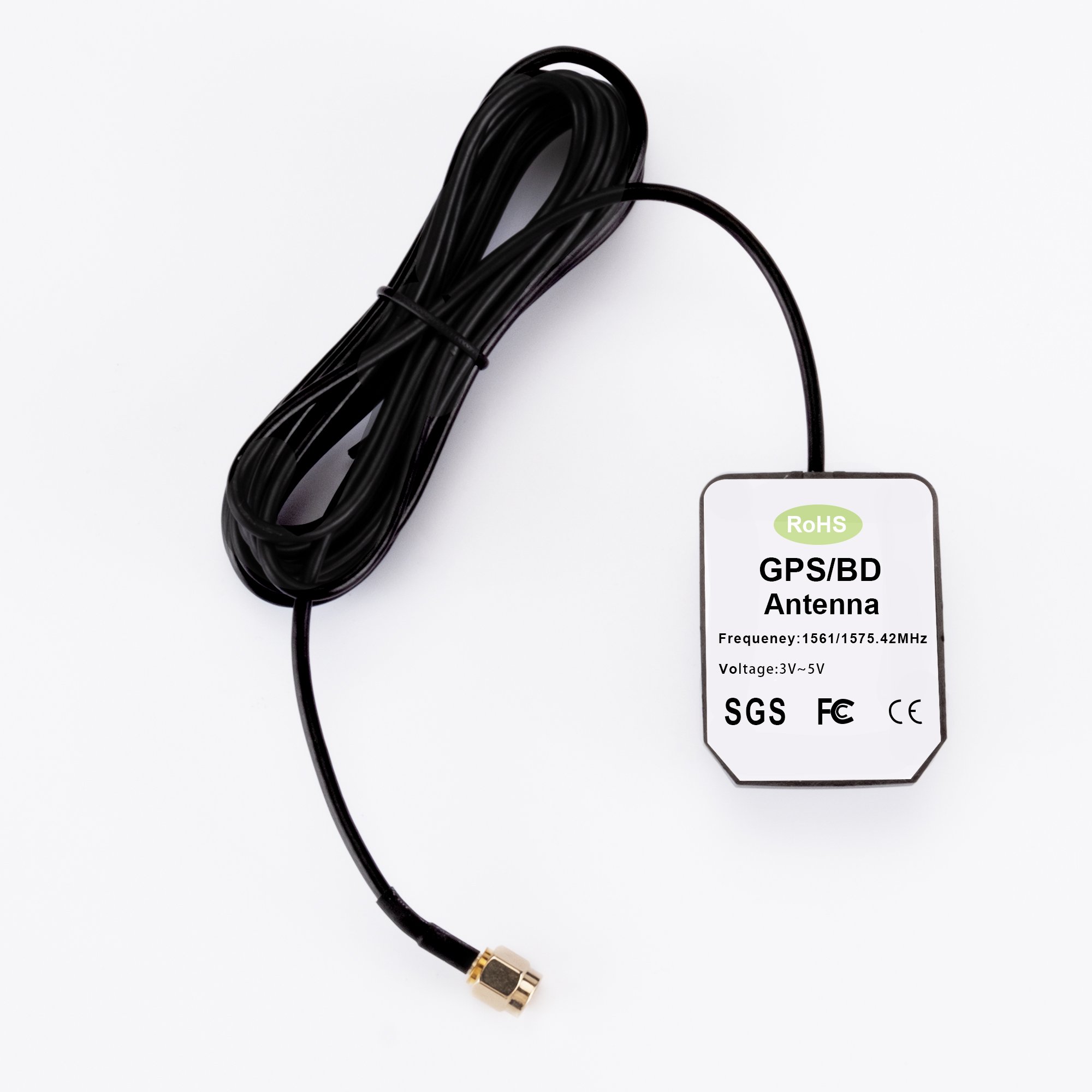 High-Gain Waterproof External GPS+BD Antenna Active GNSS GPS Receiving Antenna at 1575.42 MHz Frequency