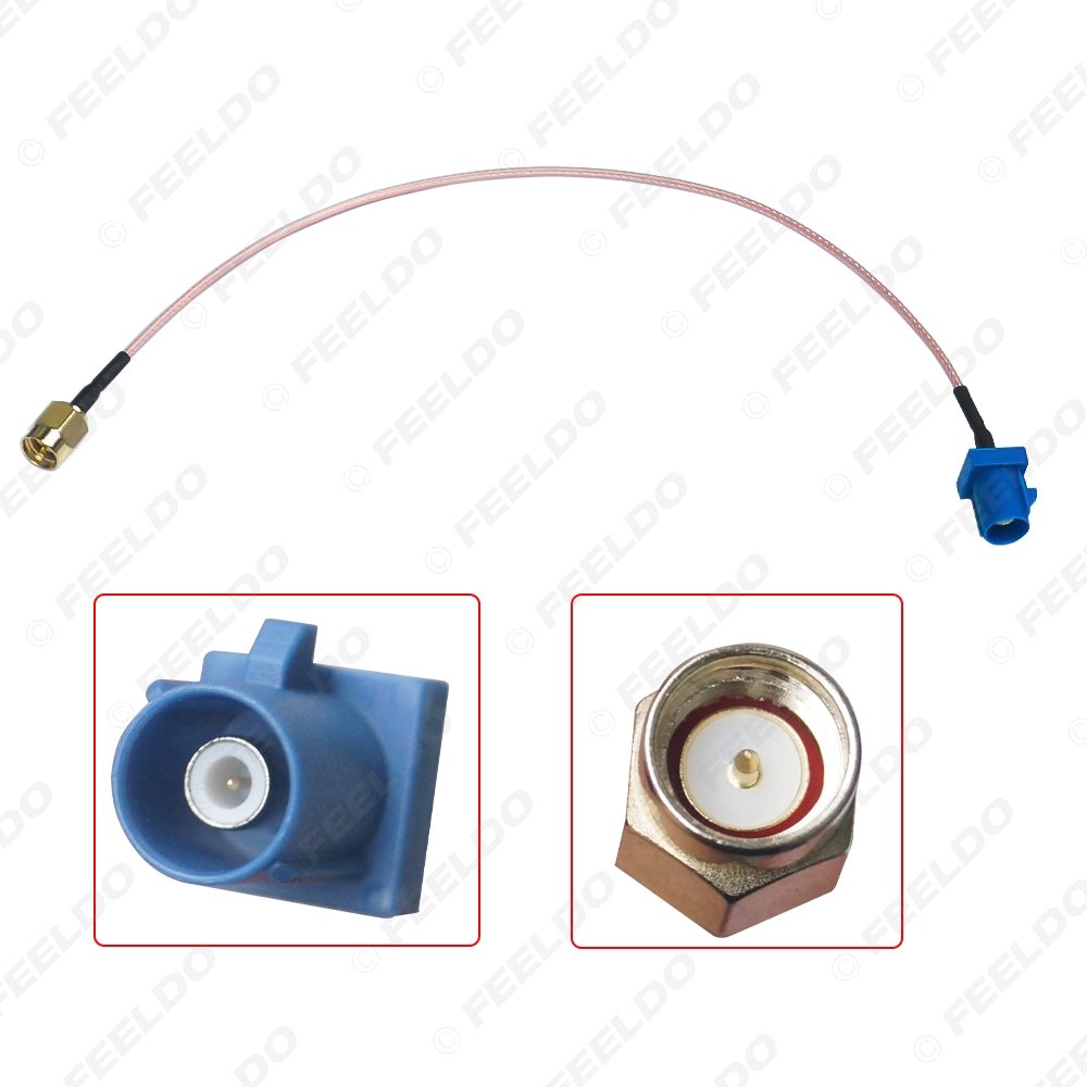 Blue FAKRA Type C Male Plug to SMA Male for GPS Antenna Adapter Pigtail Cable Using RG316 Coax