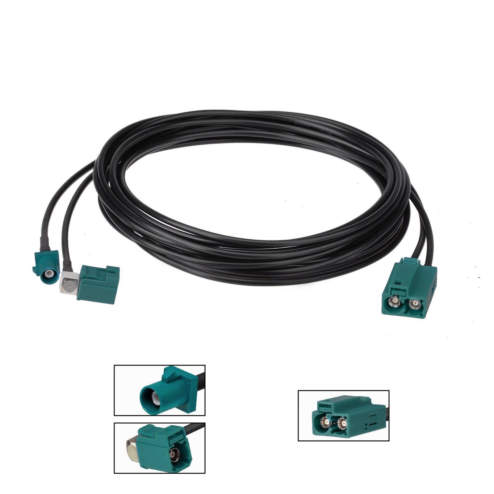 Superbat Car Antenna Splitter Car Stereo Radio Antenna Adapter Cable Fakra double Z Female to Fakra Z Cable 250cm