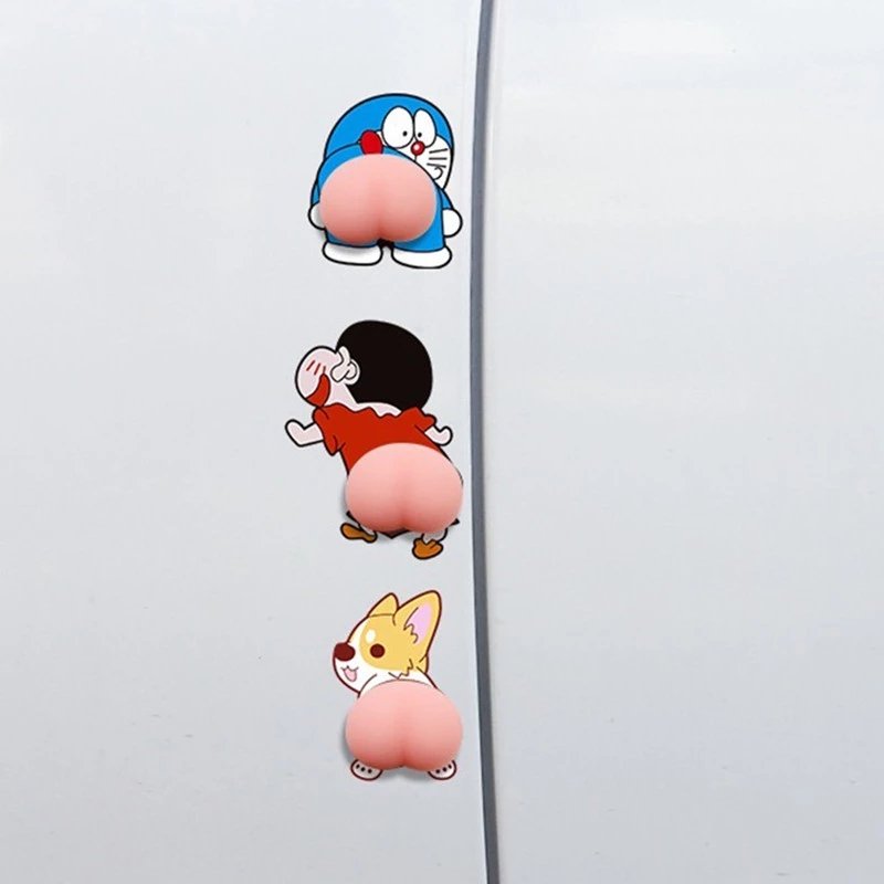 Car Door Anti-collision Strip Car Door Side Protection Sticker Jingle Crayon Small New Cute Ass Car Sticker
