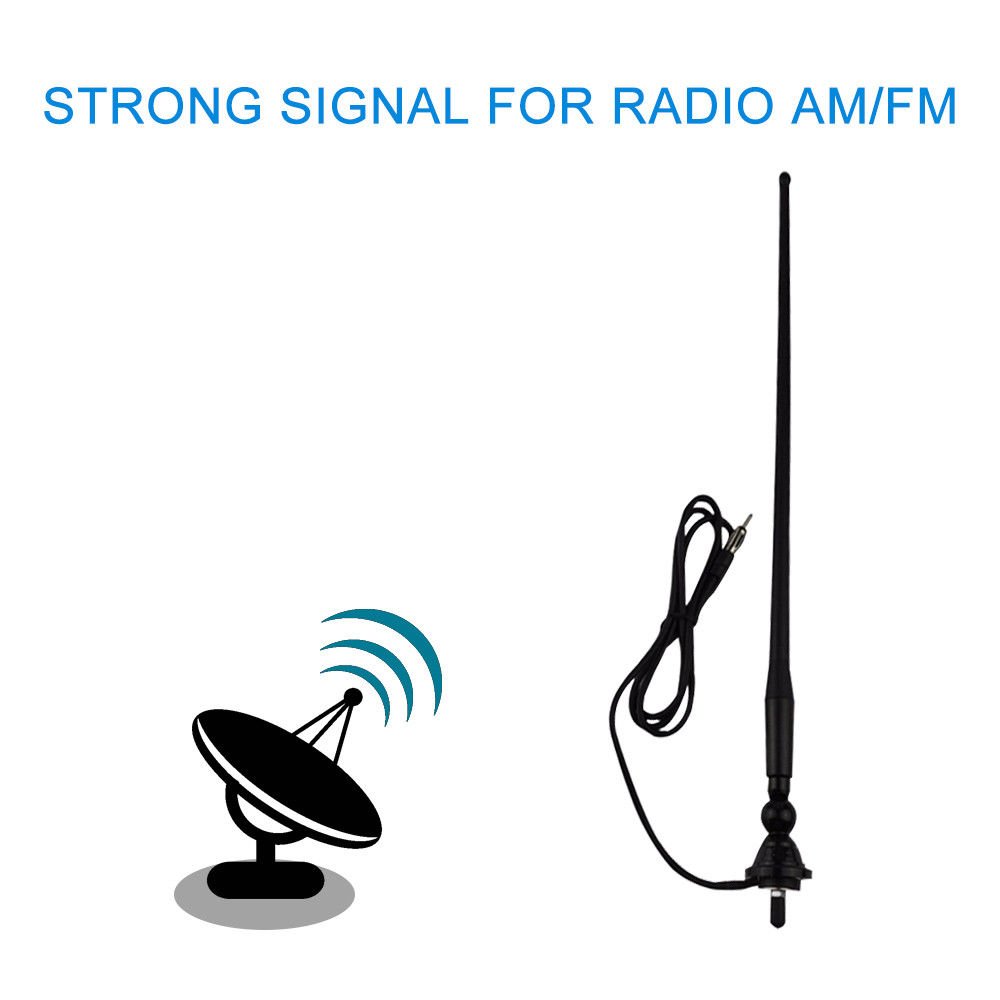 White Marine Boat Radio Antenna Waterproof Rubber Duck Dipole Flexible Marine FM AM Modulators for Car Yacht Tractor ATV UTV RV