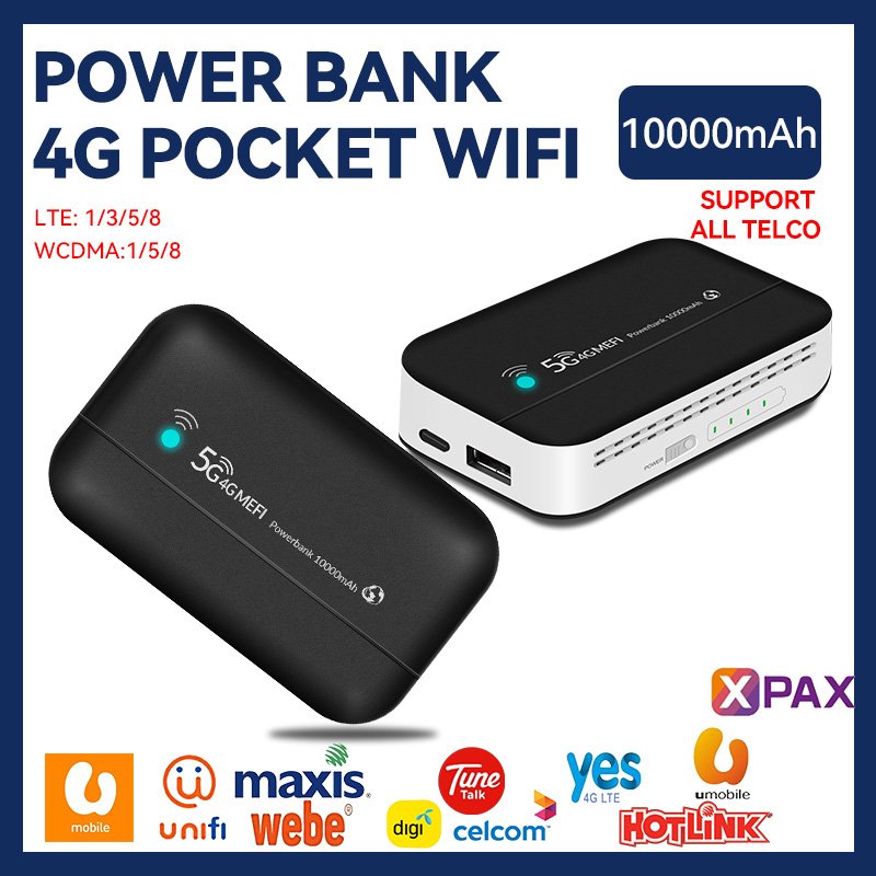 4G LTE Pocket WiFi Router Car Mobile Mifi Unlocked Sim Modified Unlimited WiFi Tethering Hotspot Power Bank Router