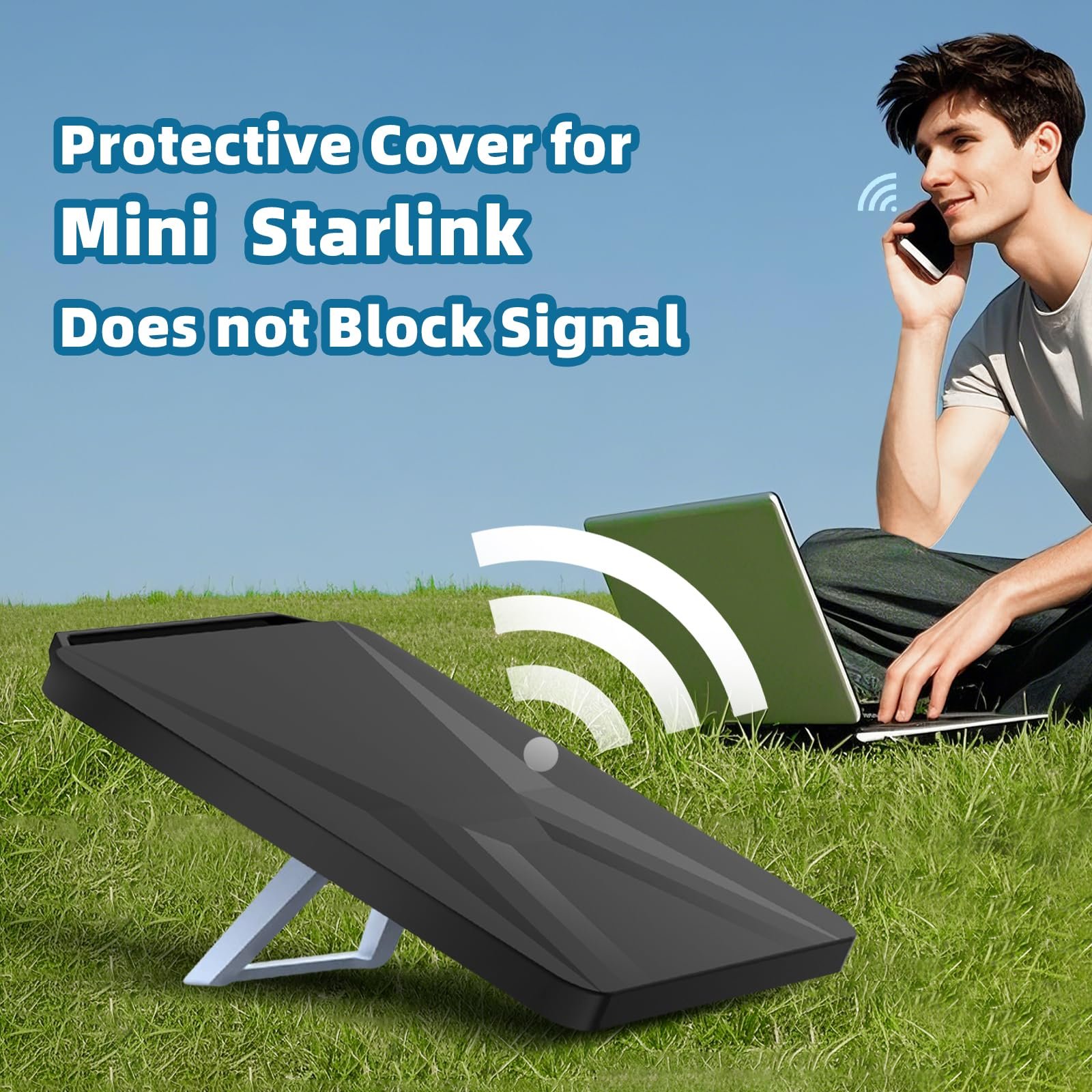 High-quality for Starlink Mini Protective Case with Silicone Anti-fall Safety Cover Does not Block Signal