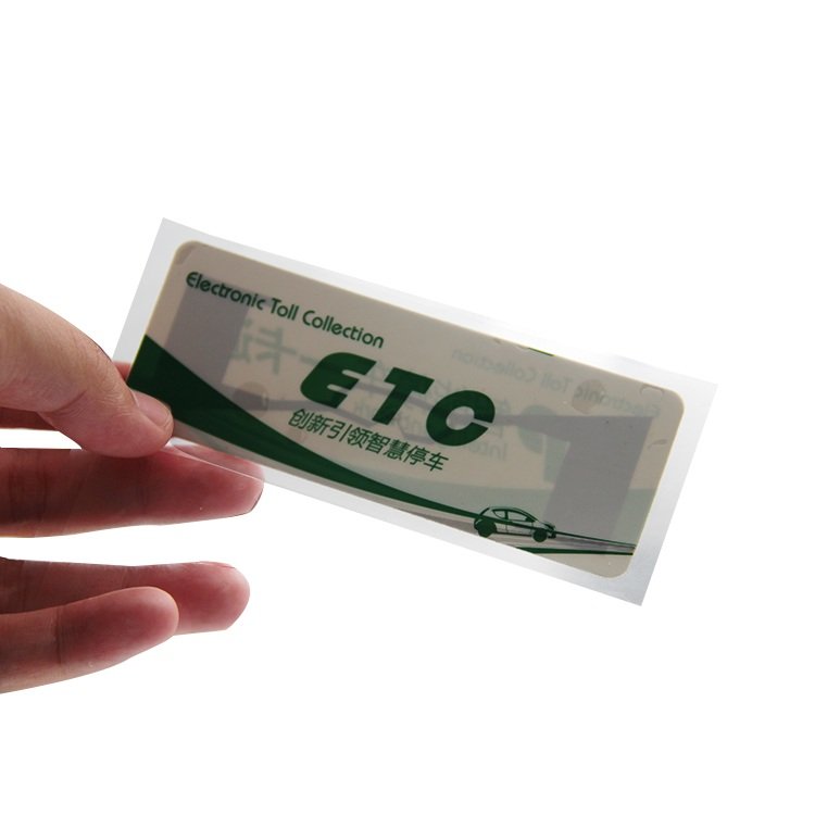 EPC Long Range Outdoor UHF RFID Windshield Sticker Label for Car Parking