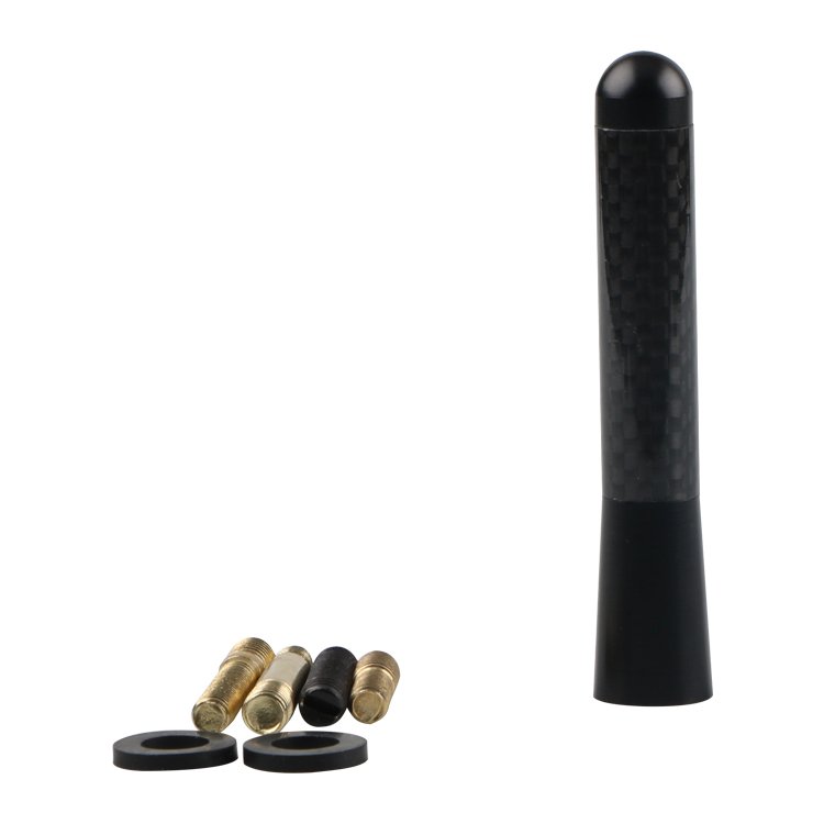 Universal Car 8cm Carbon Fiber Screw Aluminum Car Short Mast Antenna