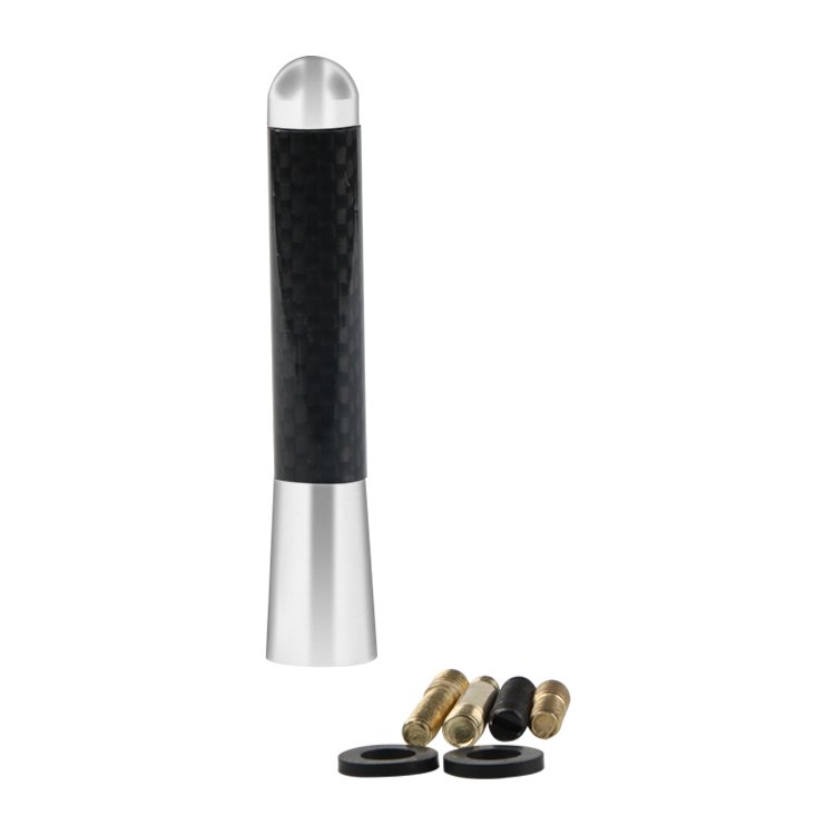 Universal Car 8cm Carbon Fiber Screw Aluminum Car Short Mast Antenna
