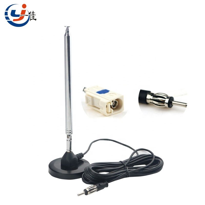 Factory Supply car fm radio receiver antenna telescopic magnetic fm radio antenna with 3M Sticker