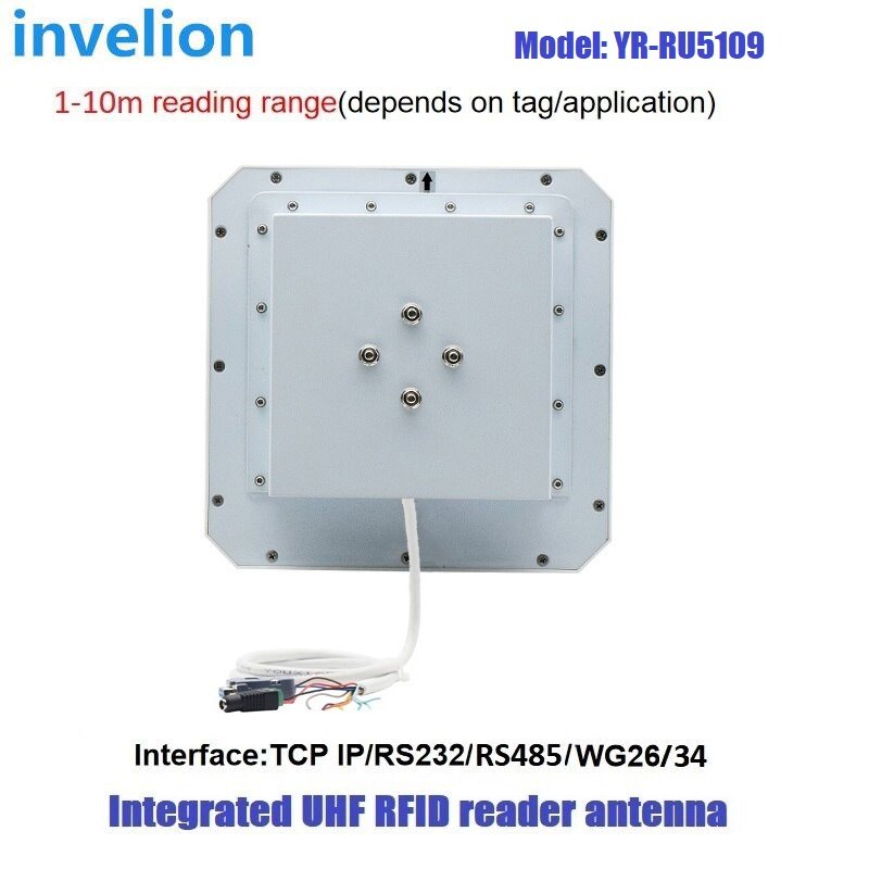 UHF RFID Integrated Reader TCP/IP RS232 Wiegand Long Range 1-10m Boom Barrier Gate for Car Parking Access Control System