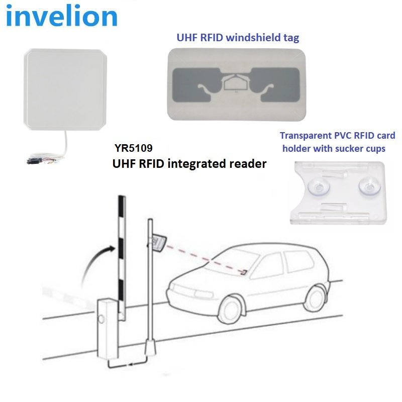 UHF RFID Integrated Reader TCP/IP RS232 Wiegand Long Range 1-10m Boom Barrier Gate for Car Parking Access Control System