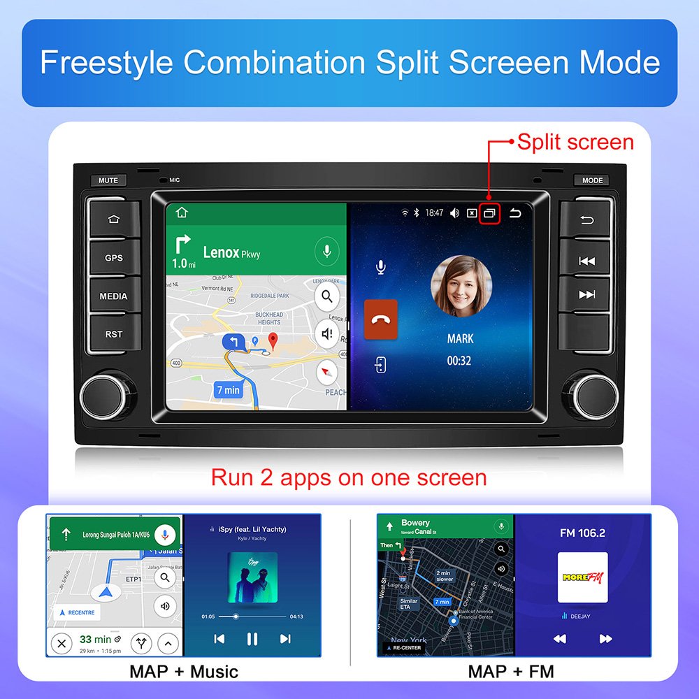 Android Car Stereo 7 Inch Car Radio Head Unit GPS with DVD Player for VW Touareg/Transporter T5 Multivan Car Radio