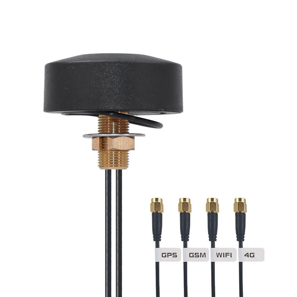 Omnidirectional 1575.42MHz/1602MHz Waterproof GPS GSM WIFI 4G Combo Antenna Screw Mount Combination for Outdoor Navigation
