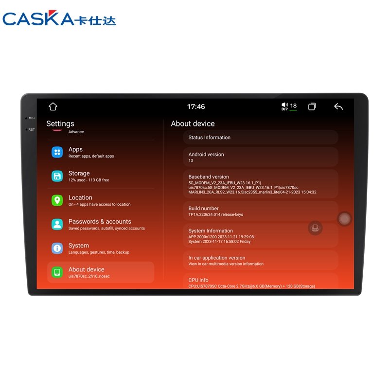 Universal Android 13 UIS7870 QLED 2K Screen Car DVD Player Car GPS Navigation Radio 8 Core 2.7GHz 2K NPU 8 Tops 6 NM EUV