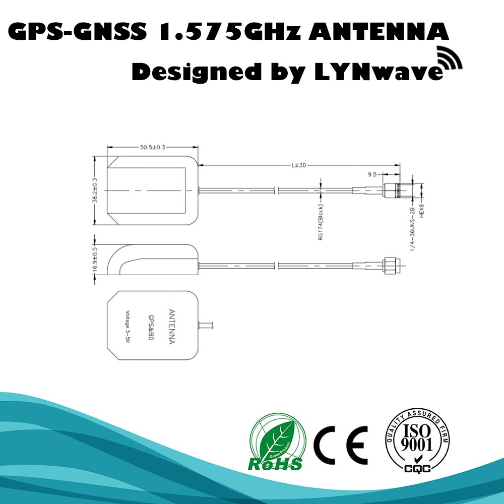 Outdoor Waterproof 1.575GHz GNSS GPS Antenna Car w LNA