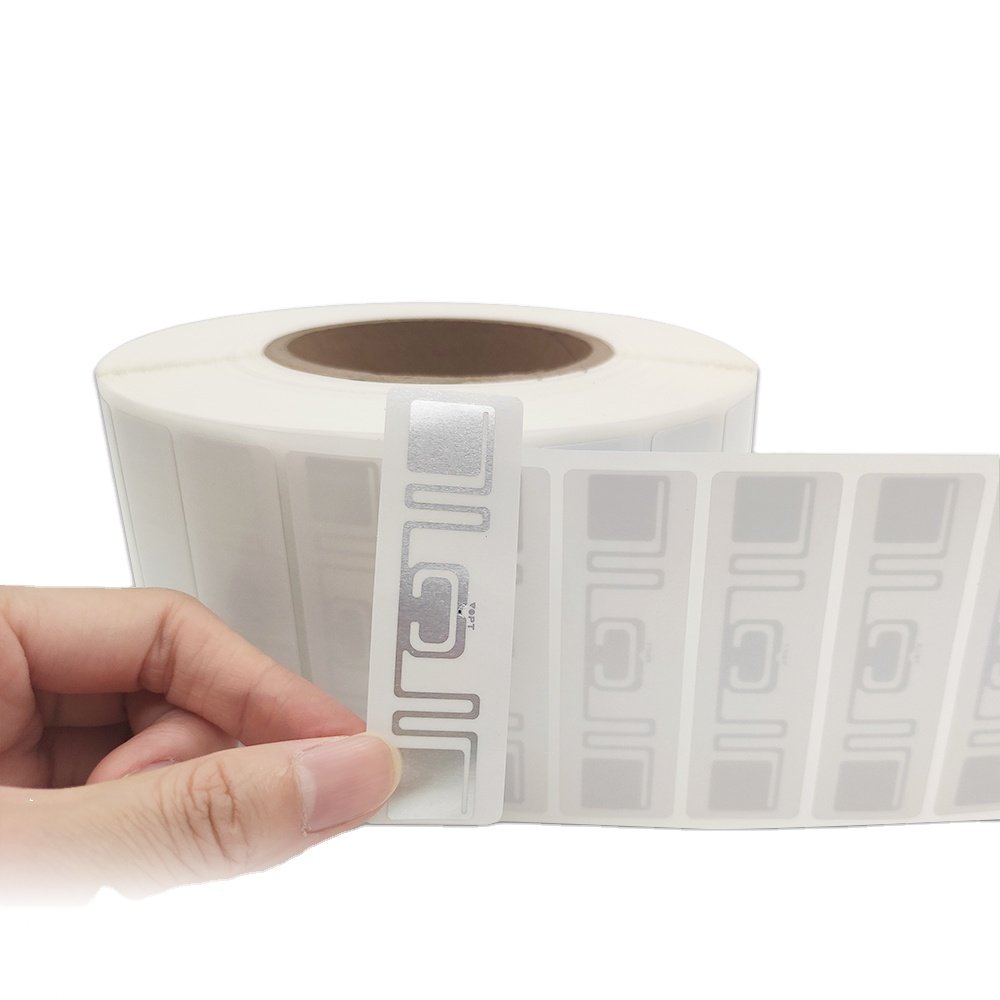 Supply Chain 70*14MM Antenna MONZA R6 RFID Labels Adhesive Smart Rfid Tag Inventory Asset Tracking