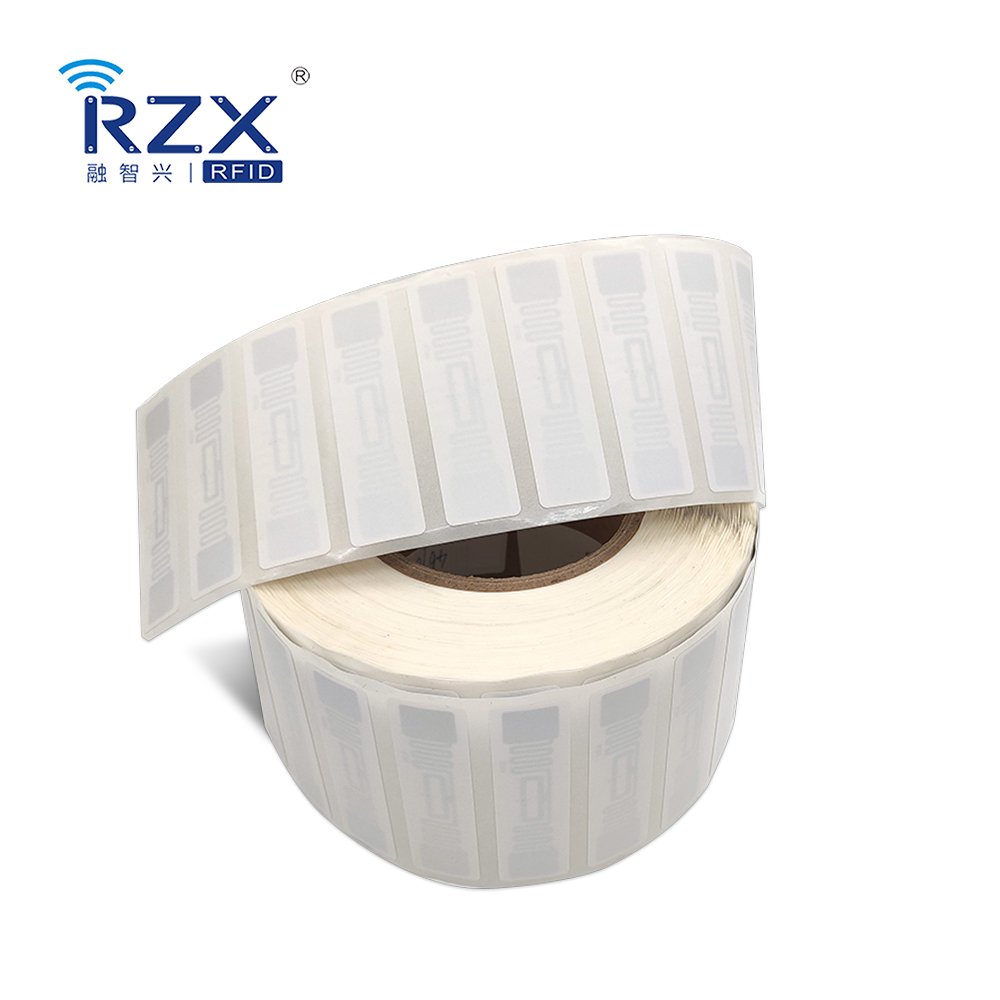 Supply Chain 70*14MM Antenna MONZA R6 RFID Labels Adhesive Smart Rfid Tag Inventory Asset Tracking