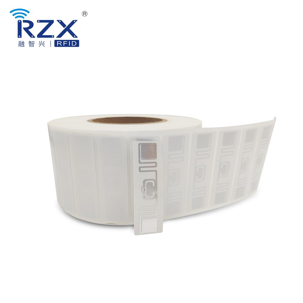 Supply Chain 70*14MM Antenna MONZA R6 RFID Labels Adhesive Smart Rfid Tag Inventory Asset Tracking