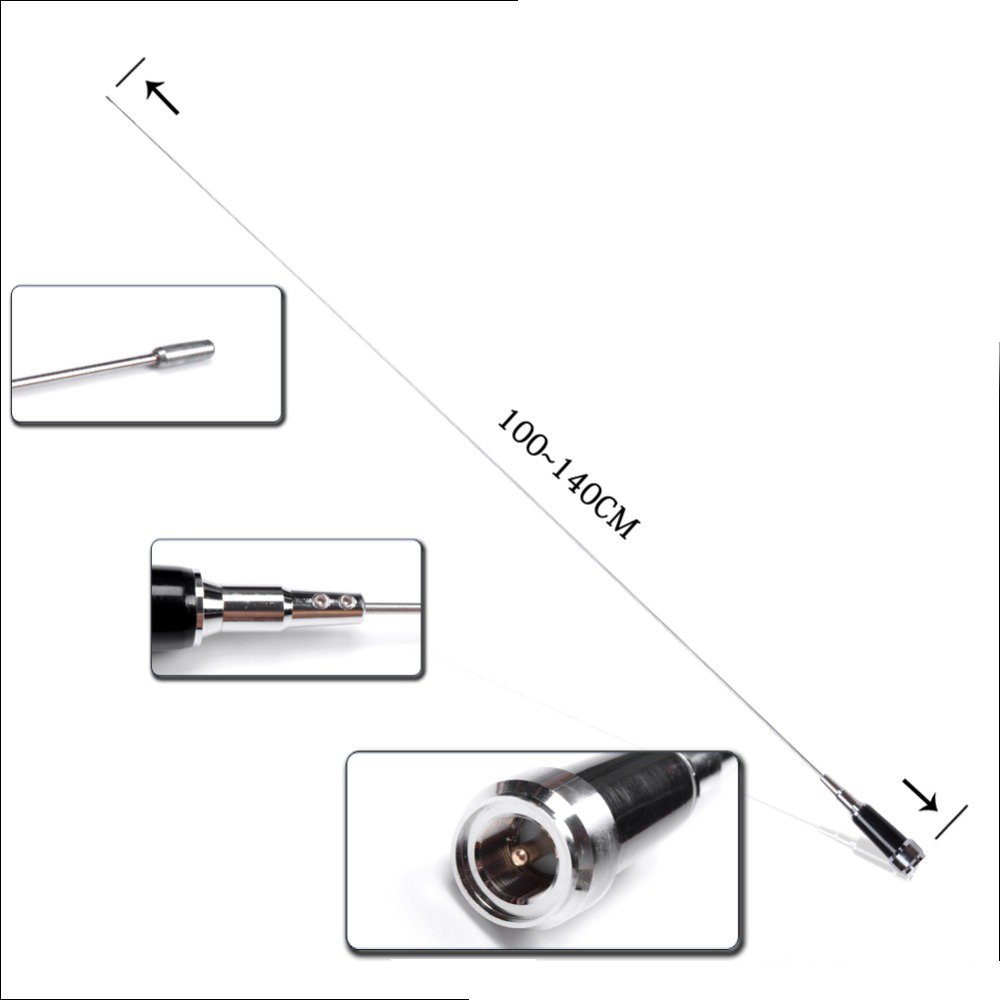 VHF 134-174MHz Mobile car antenna 3.4dBi cutting type 5/8wave antenna for vehicle communication