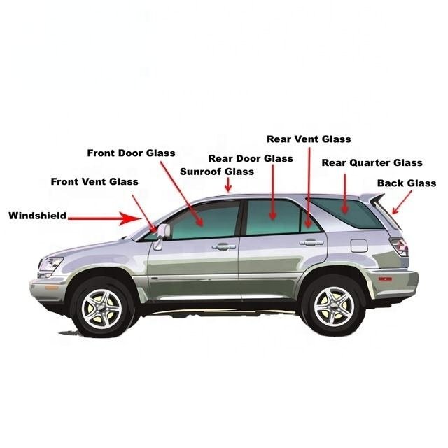 MERCEDES CLK CABRIO 1997-02 W208 Car Auto Glass Front Windshield Door Windows Rear Windscreen Triangle Quarter Assembly Sunroof