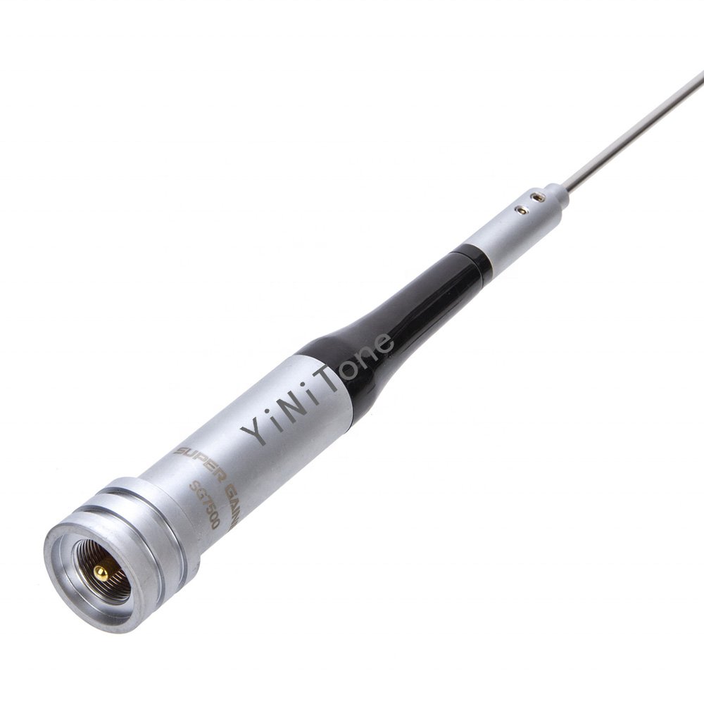 YiNiTone SG-7500 Dual Band UHF/VHF 144/430MHz Stainless Steel 150W 3.5/6.0dBi Gain Antenna SG7500 for Amateur Car Mobile Radio
