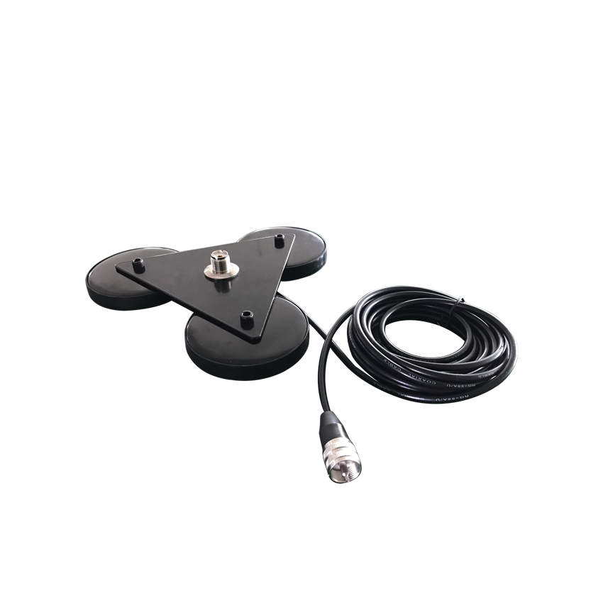 Heavy Duty Triple Magnet car antenna Mount with NMO or SO239 antenna gutter mount