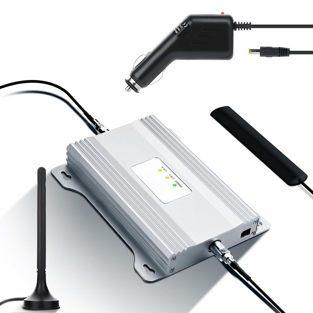 Five-Band Cell Phone Signal Booster for Vehicle Car Truck 4G LTE Band 2/4/5/12/13/17/25/66 Verizon Cell Booster Extender for Car