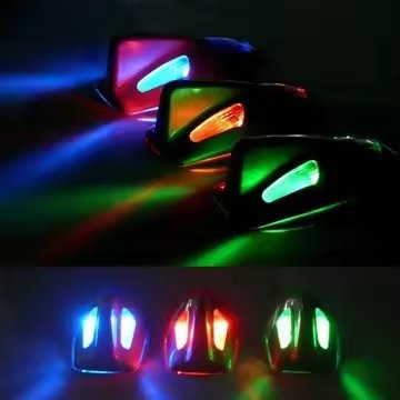 Universal Solar Power Car Antenna Led Light Warning Flash Shark Fin Antenna Double Side Lighting Shark Fin Warning Light