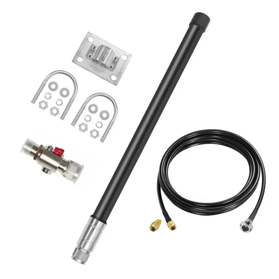 Frp Wireless 915mhz Lora 2.4g/5.8g 5dbi 15dbi Dual Band Fiberglass Antenna communication antenna wifi antenna