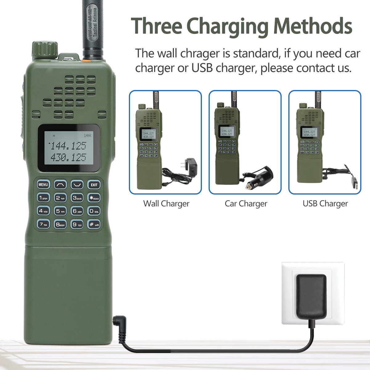 Baofeng AR-152 15W High Power VHF/UHF 50KM Long Range Tactical Game Walkie Talkie an /PRC-152 Radio With Gooseneck Antenna