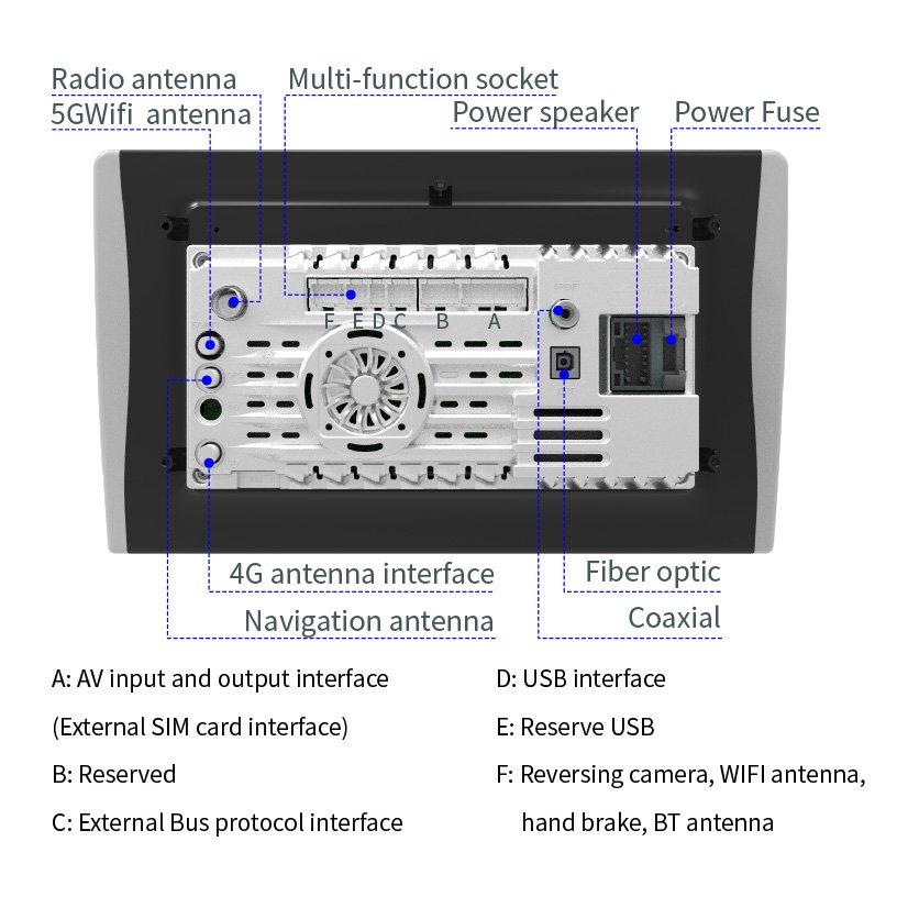 UIS7862 Android 9.5 Inch Car Stereo with 6+128G 2K Touch Screen