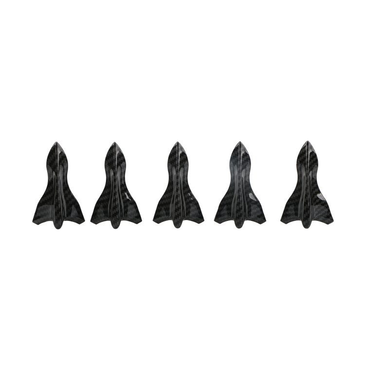 10pcs Carbon Fiber Car Roof Decoration Self Adhesive ABS Shark Fin Antenna