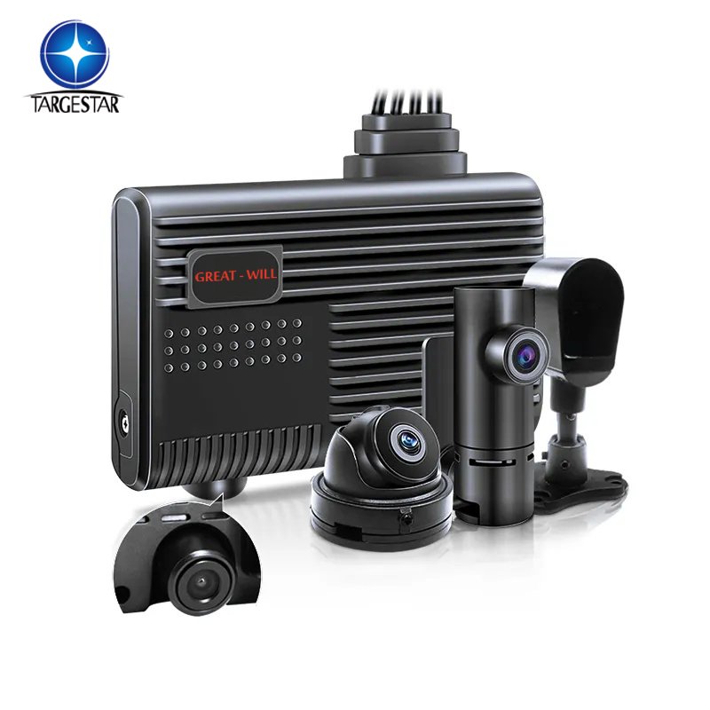Targestar HD Cameras 4 Channel Car DVR Dash Cam 4K 1080P Wifi GPS Tracking Device DSM ADAS System Car Truck MDVR Mobile DVR