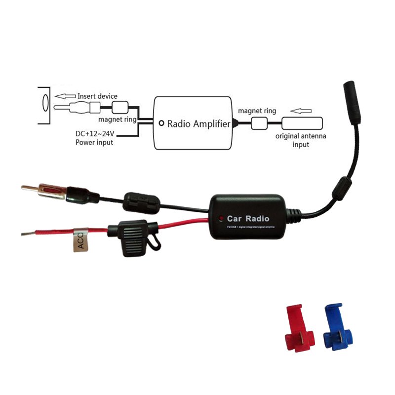 Car Radio Aerials 12V Auto Car Radio FM Antenna Signal Amp Amplifier Car Radio FM/DAB+ Digital Integrated signal Amplifier