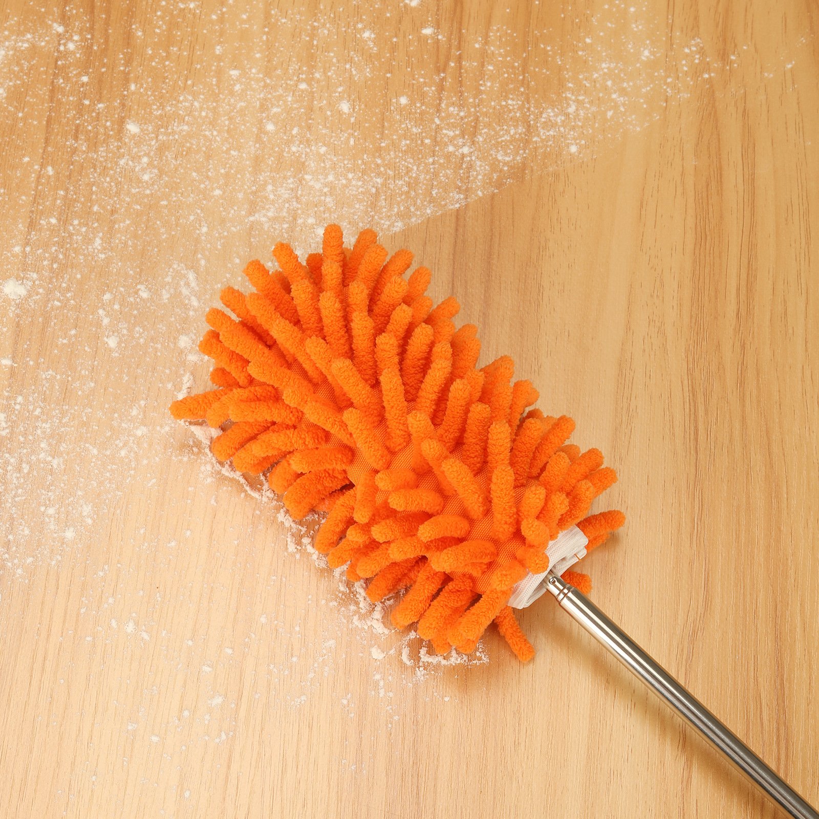 Chenille retractable duster for home office cleaning can be removed and washed feather duster