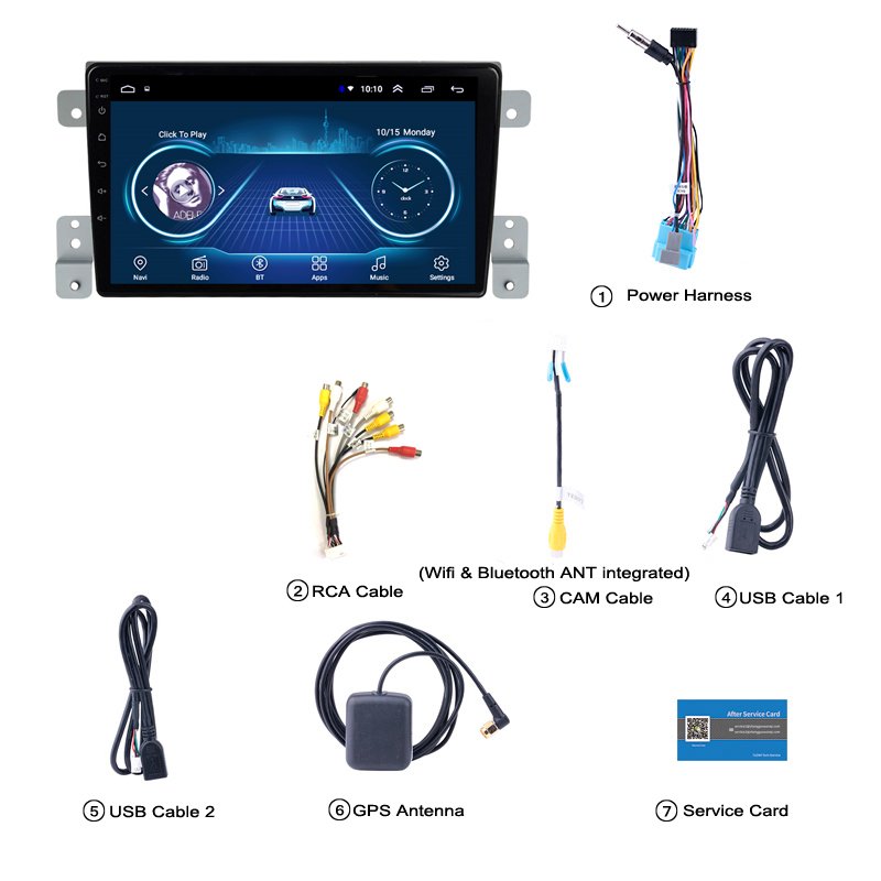 9 INCH Android 10 Head Unit for SUZUKI GRAND VITARA 2005 2006 2007 2008-2015 Radio Audio Car GPS Multimedia Player(b8463a40)