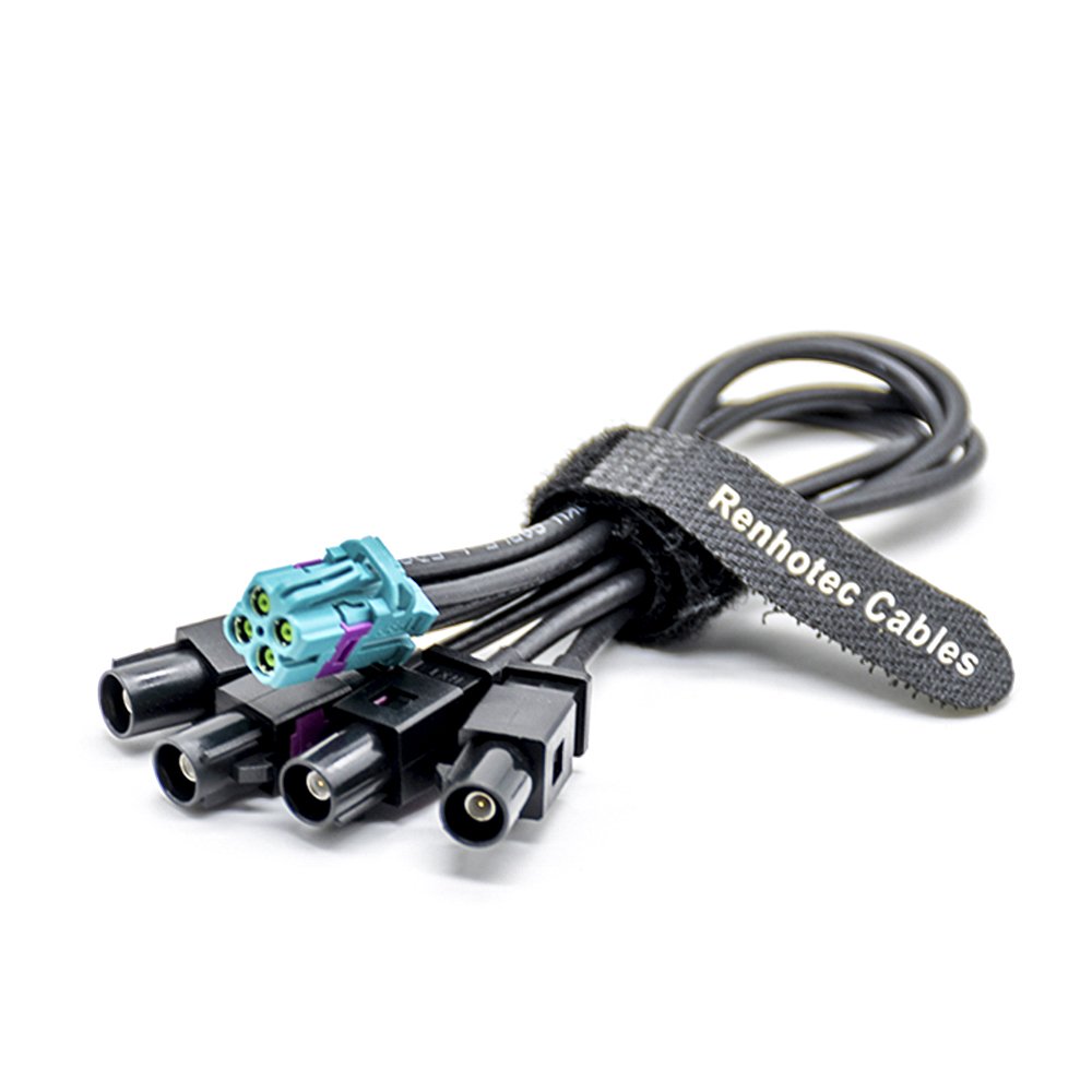 Automotive HSD Fakra Cable for Multifunction GPS GSM TV Radio Coaxial Cable 4pin Connector 1M Code E Z Male Female Lvds