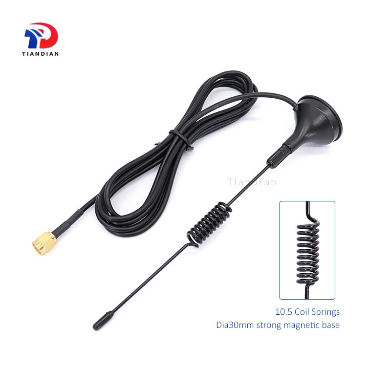 External Magnetic Base Omni Whip Spring 315MHz Sunker Antenna for Communication
