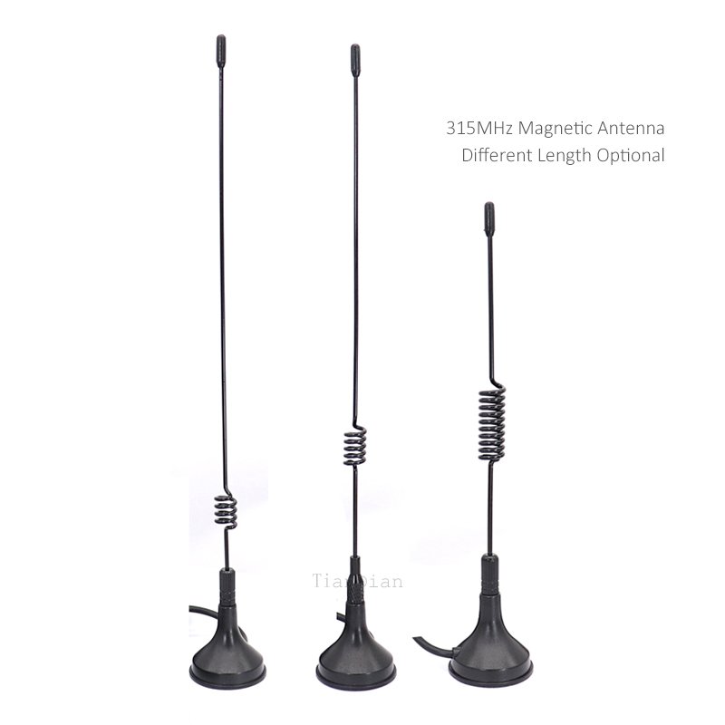 External Magnetic Base Omni Whip Spring 315MHz Sunker Antenna for Communication