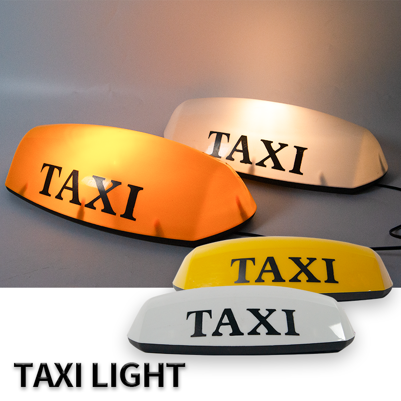 Carfu Car Accessories 12V Taxi Cab Sign Roof Top Car Magnetic Lamp AC-763 LED Light Waterproof TAXI Roof Bright Lamp